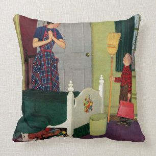 Mom, I Cleaned My Room! Throw Pillow