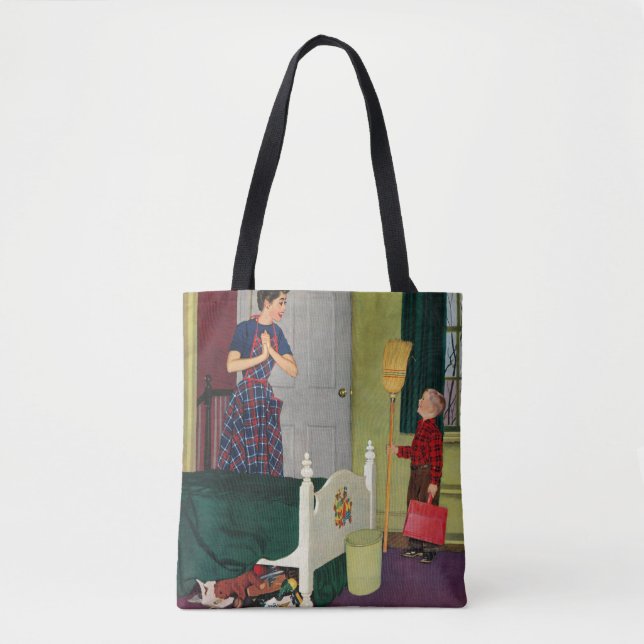 Mom, I Cleaned My Room! Tote Bag (Front)