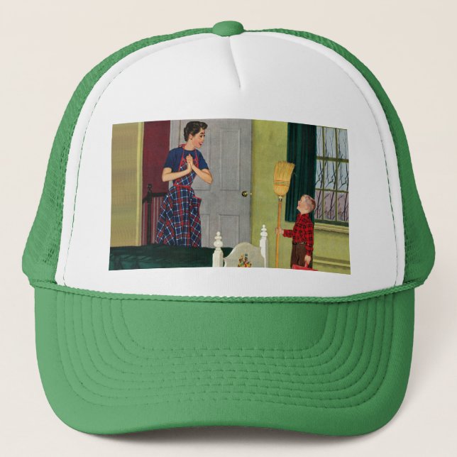 Mom, I Cleaned My Room! Trucker Hat (Front)