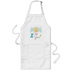 Mom I Love You Long Apron