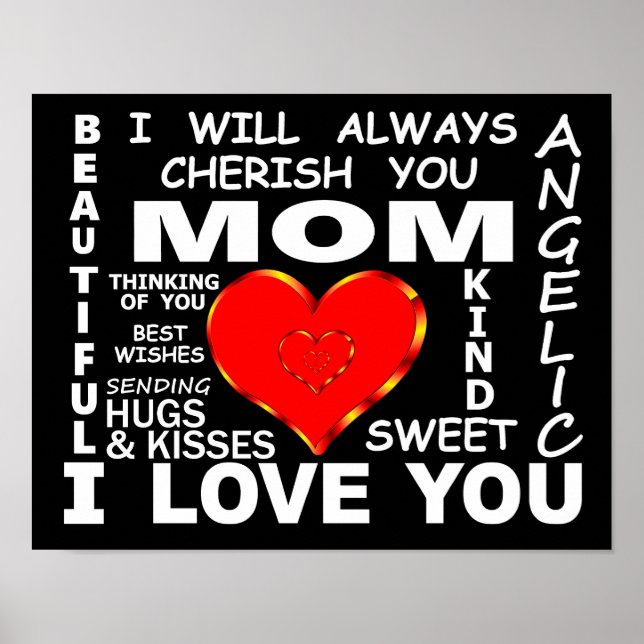 Mom I Love You Poster (Front)