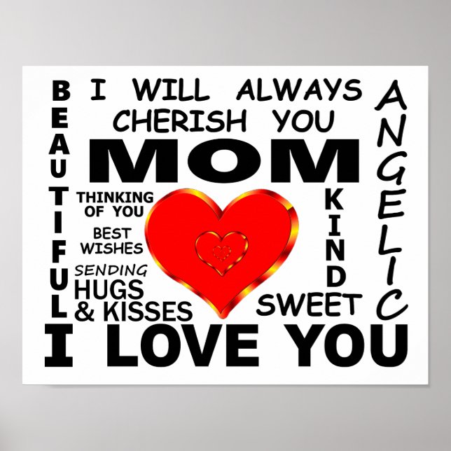 Mom I Love You Poster (Front)