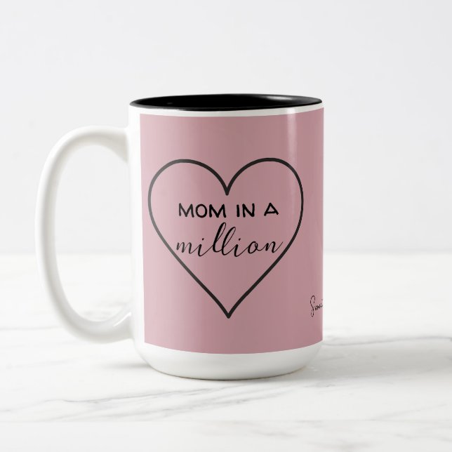 "Mom in a Million" Heart Mug | Mother’s Day Gift (Left)