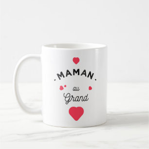 Mom in the large heart coffee mug