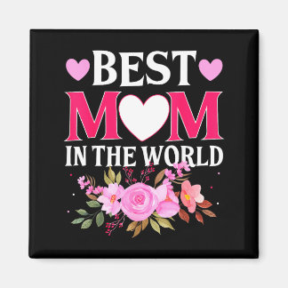 Mom in the world mommy floral mother's day cute mo magnet