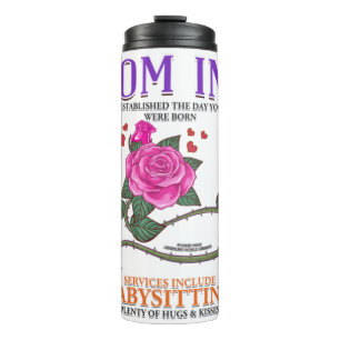 Mom Inc Services Include Babysitting Funny Mothers Thermal Tumbler