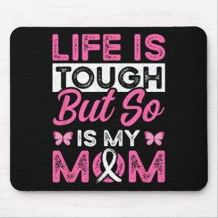 Mom Is A Survivor Pink Ribbon Breast Cancer Patien Mouse Pad