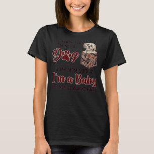 Mom Is Always Right Floral Shih Tzu Dog Pocket T-Shirt