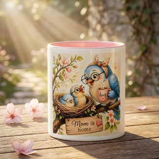 Mom Is Home Bird Mug Cute Gift for Mom