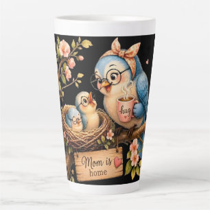 Mom Is Home Black Latte Mug Gift
