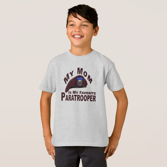 Mom is My Favourite 82nd Airborne Paratrooper T-Shirt (Front Full)
