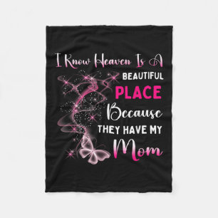 Mom Is My Guardian-angel In Heaven Memorial Day Fleece Blanket