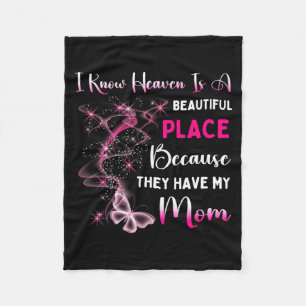 Mom is my guardian angel in heaven memorial day Mo Fleece Blanket