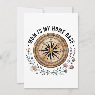 Mom Is My Home Base Invitation