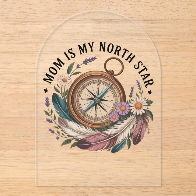 Mom Is My North Star Acrylic Invitations (Front)