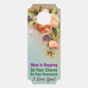 Mom Is Napping  -  Small door hanger tags