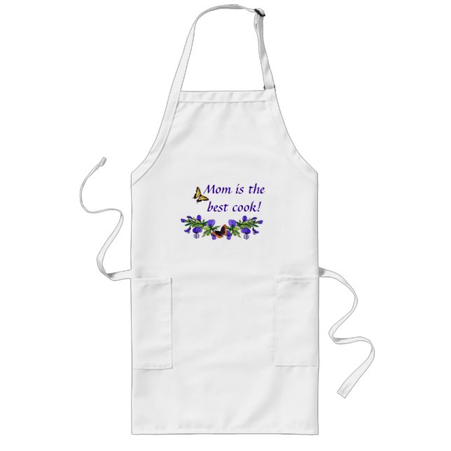 Mom Is The Best Cook! Long Apron (Front)