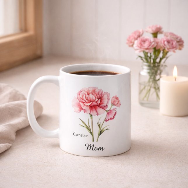 Mom January Birth Flower Coffee Mug (Creator Uploaded)