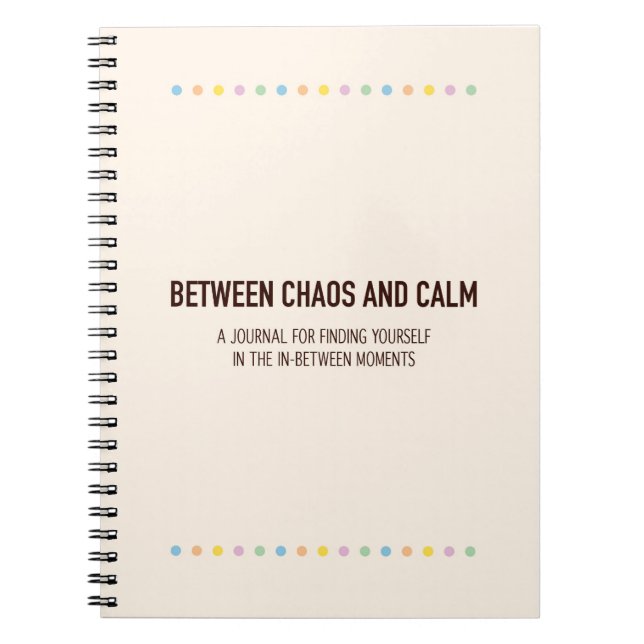 Mom Journal Chaos and Calm Mother's Day Gift (Front)