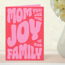 Mom Joy Of The Family Modern Mother's Day Card