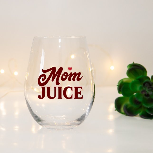 Mom Juice Wine Stemless Glass (Creator Uploaded)