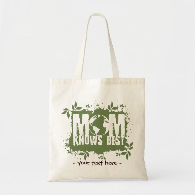 Mom Knows Best Organic Planet Reusable Canvas Bag (Front)