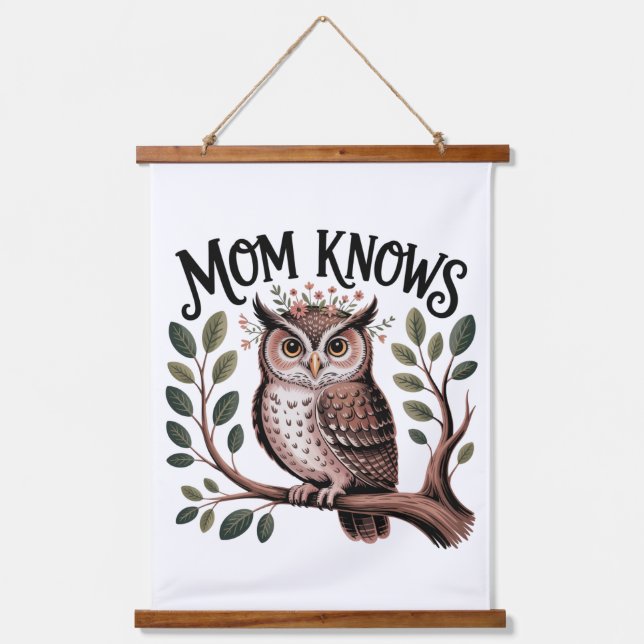 Mom Knows﻿ Hanging Tapestry (Front)