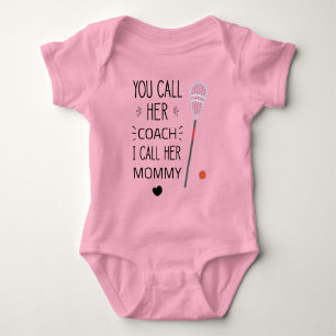 Mom Lacrosse Coach - Future Lacrosse Buddy Baby Bodysuit