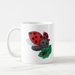 Mom Ladybug with Larvae Coffee Mug