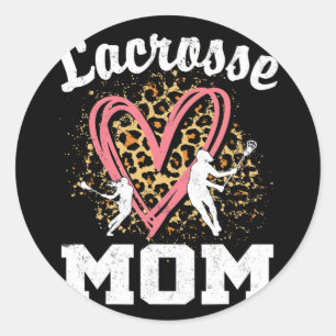 Mom Leopard Heart Matching Mothers Day Classic Round Sticker