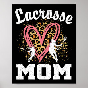 Mom Leopard Heart Matching Mothers Day Poster
