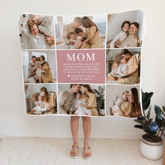 Mom Letter Custom Personalized Fleece Blanket (Creator Uploaded)