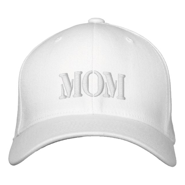 MOM Lettering Hat – Simple Embroidered Style (Front)