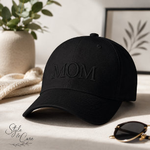 MOM Lettering Hat – Simple Embroidered Style