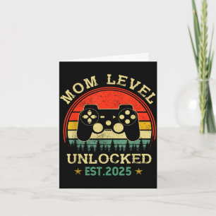 Mom level unlocked est 2025 video gamer mommy card