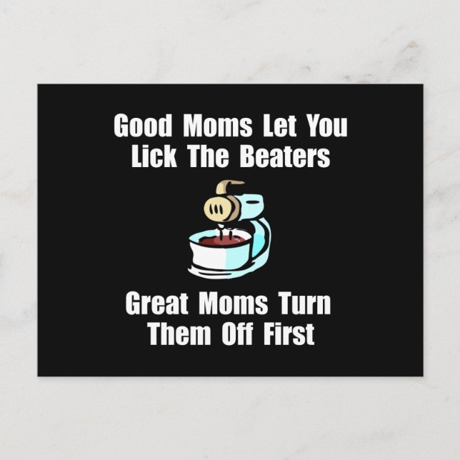 Mom Lick The Beaters Postcard (Front)