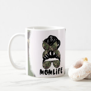 Mom Life Camouflage Camo Design Coffee Mug Cup