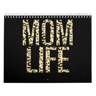 mom life cheetah leopard print gift calendar