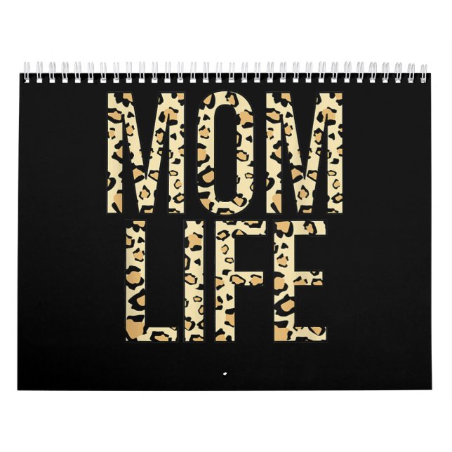 mom life cheetah leopard print gift calendar (Cover)