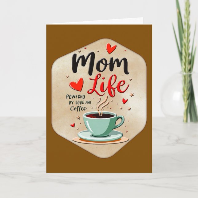 Mom Life Coffee Time – Minimal Design Card (Front)