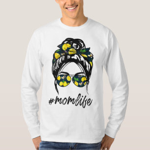 Mom Life for women yellow lemon Sunglasses & Banda T-Shirt