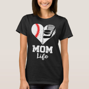 Mom Life Heart Funny Sell Hockey Mom T-Shirt