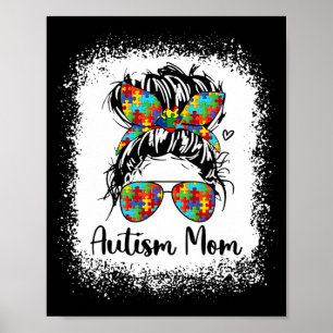 Mom Life Messy Bun Sungles Bandana Mothers Day Poster