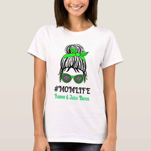 Mom Life | Ramen and Juice Boxes T-Shirt (Front)