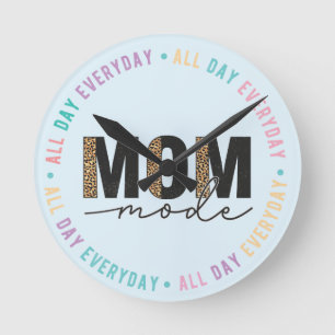 Mom Life Round Clock