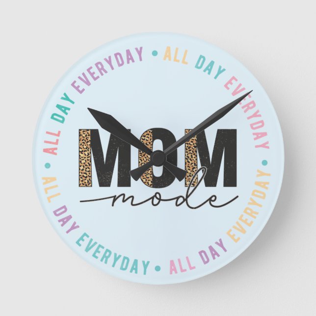 Mom Life Round Clock (Front)