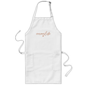 Mom Life - Rustic Charm Design Long Apron