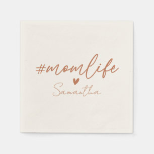 Mom Life - Rustic Charm Design Napkin
