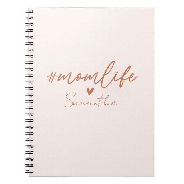 Mom Life - Rustic Charm Design Notebook (Front)