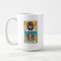 Mom Life Skeleton Tarot Card Coffee Mug